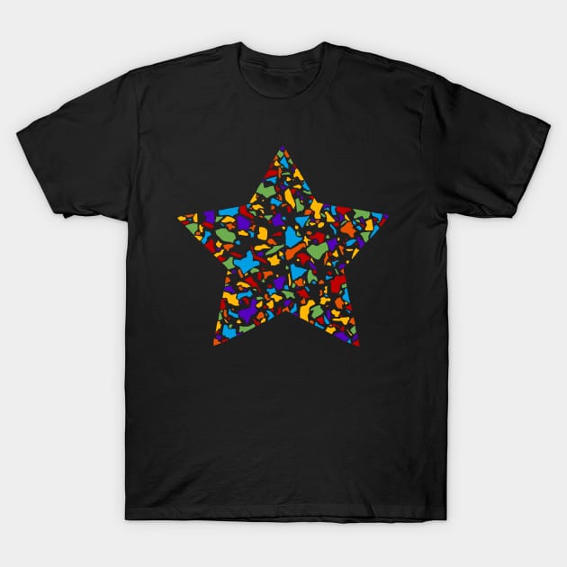 Terrazzo Star T-Shirt by HighFives555